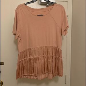 Anthropologie Baby Doll Top Short Sleeve